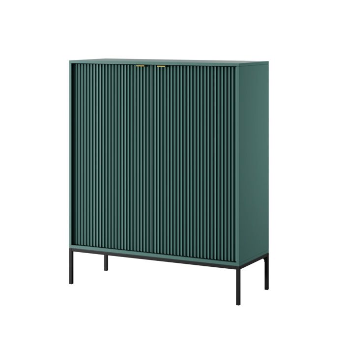 Comoda - 3xe living - labrador - negro - 2 puertas 104 x 39 x 125 cm - mani