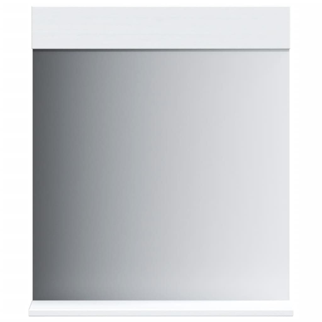 vidaXL espejo de baño con estante berg madera maciza blanco 60x12x70cm