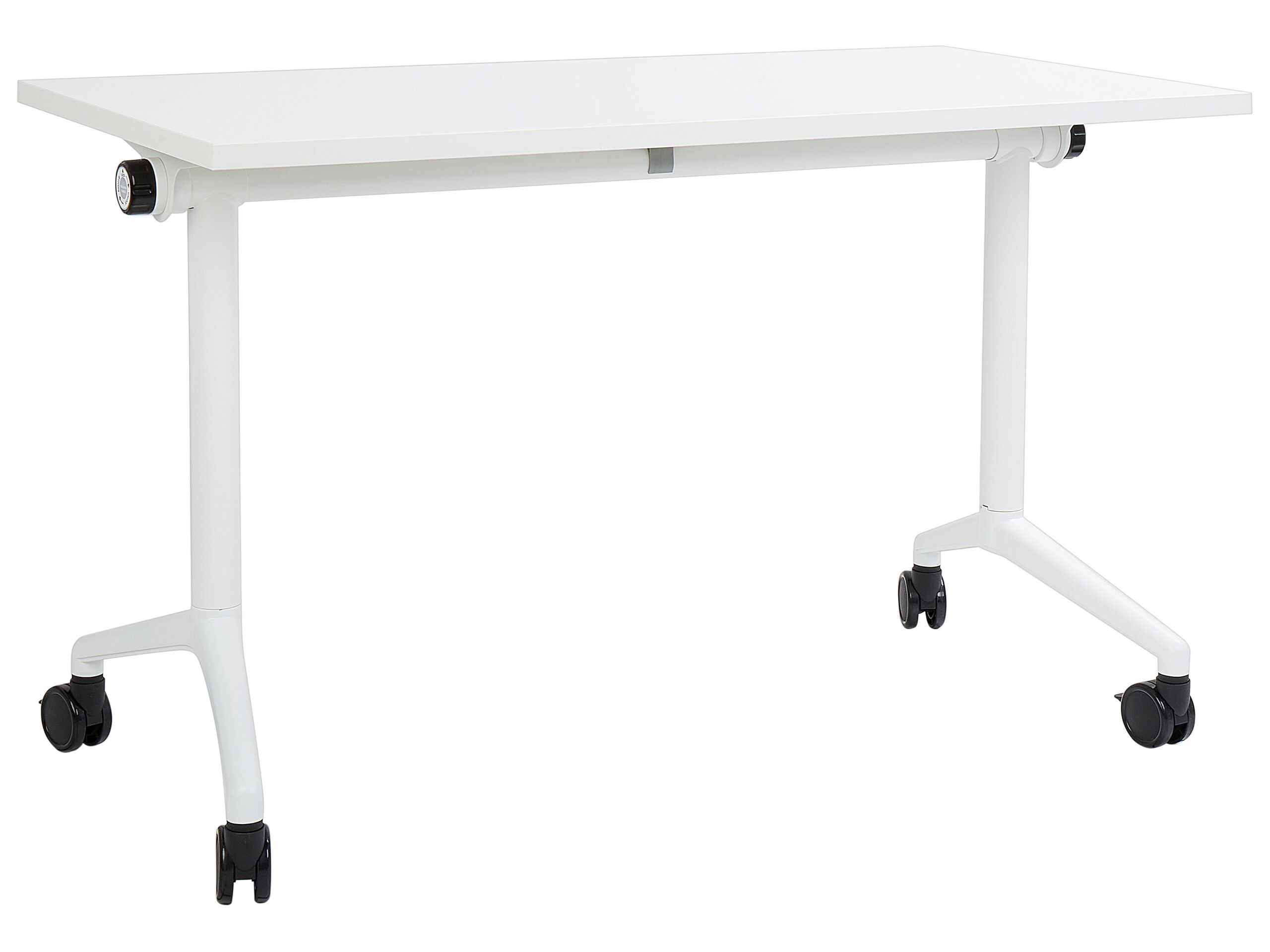Escritorio plegable cavi 120 cm 60 cm con ruedas blanco
