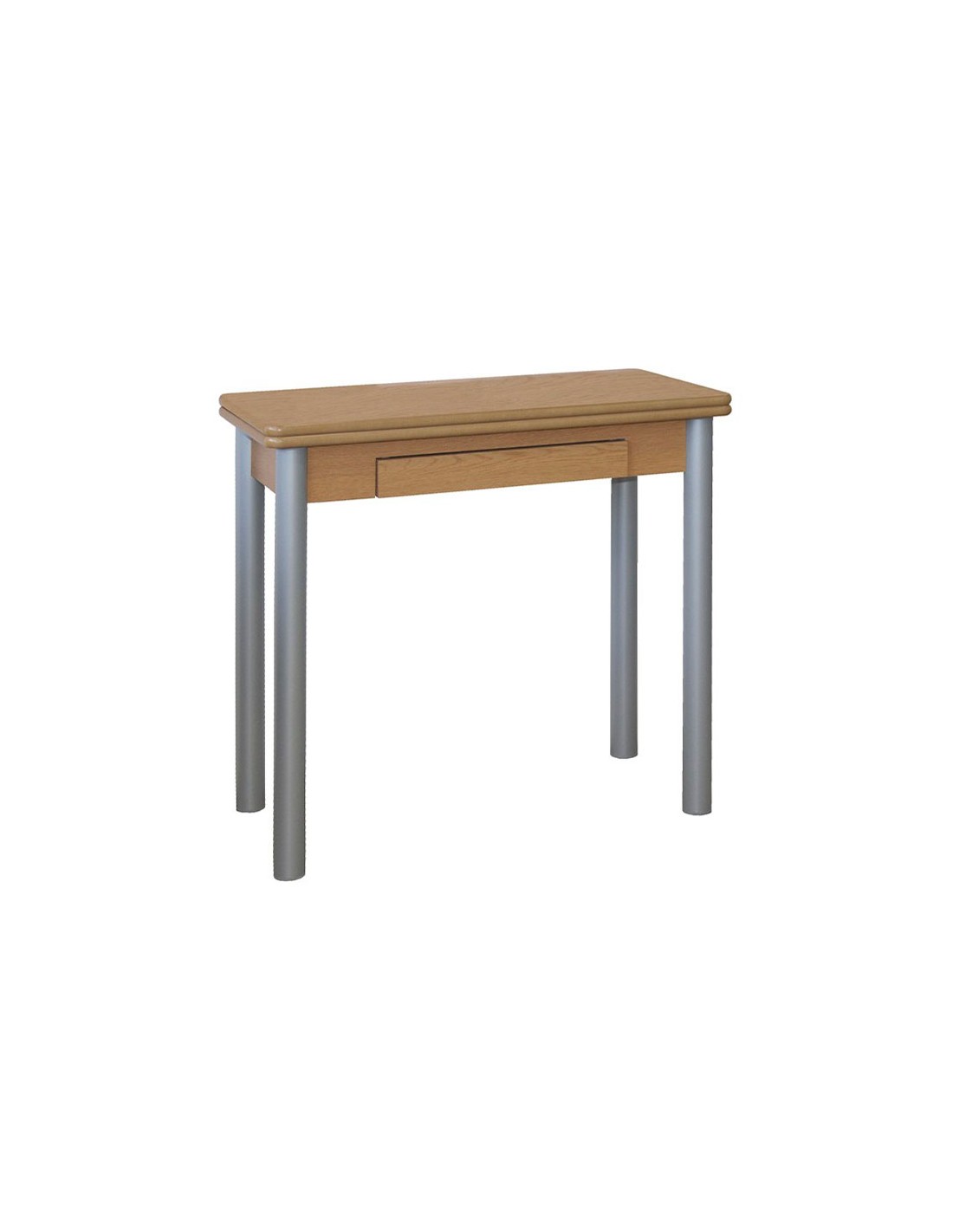 Momma Home mesa cocina extensible Ribeta, MDF roble y patas metal