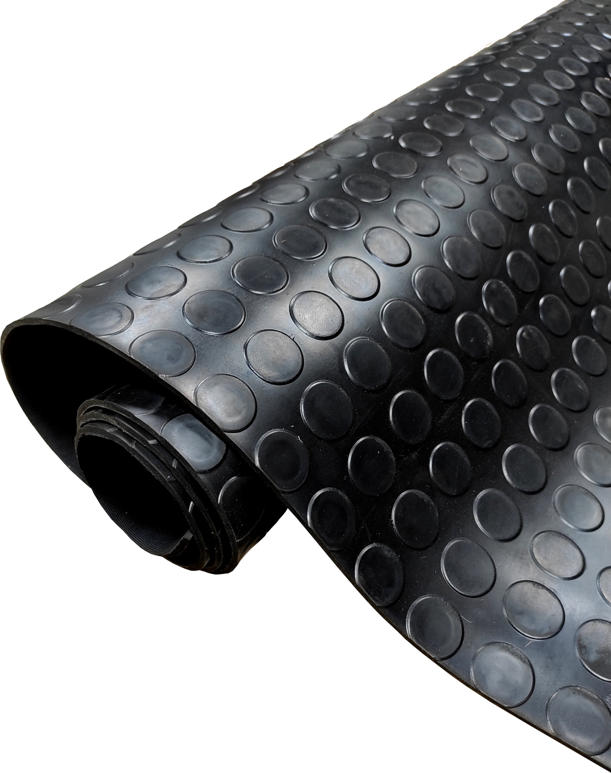 Suelo PVC| 100% caucho| botones negro| 3mm| 100x600cm