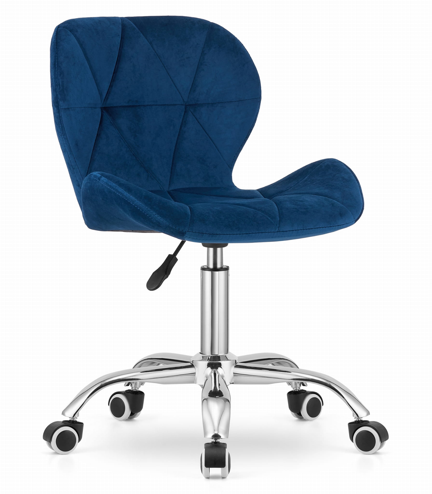 Silla giratoria ergonómica valora avola de terciopelo azul marino