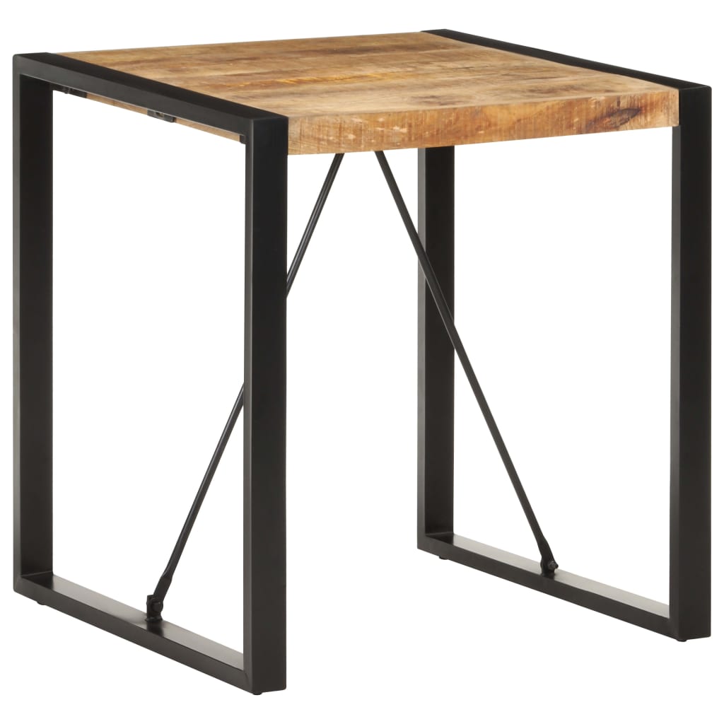 Mesa de comedor madera maciza de mango rugosa 70x70x75 cm oif939265