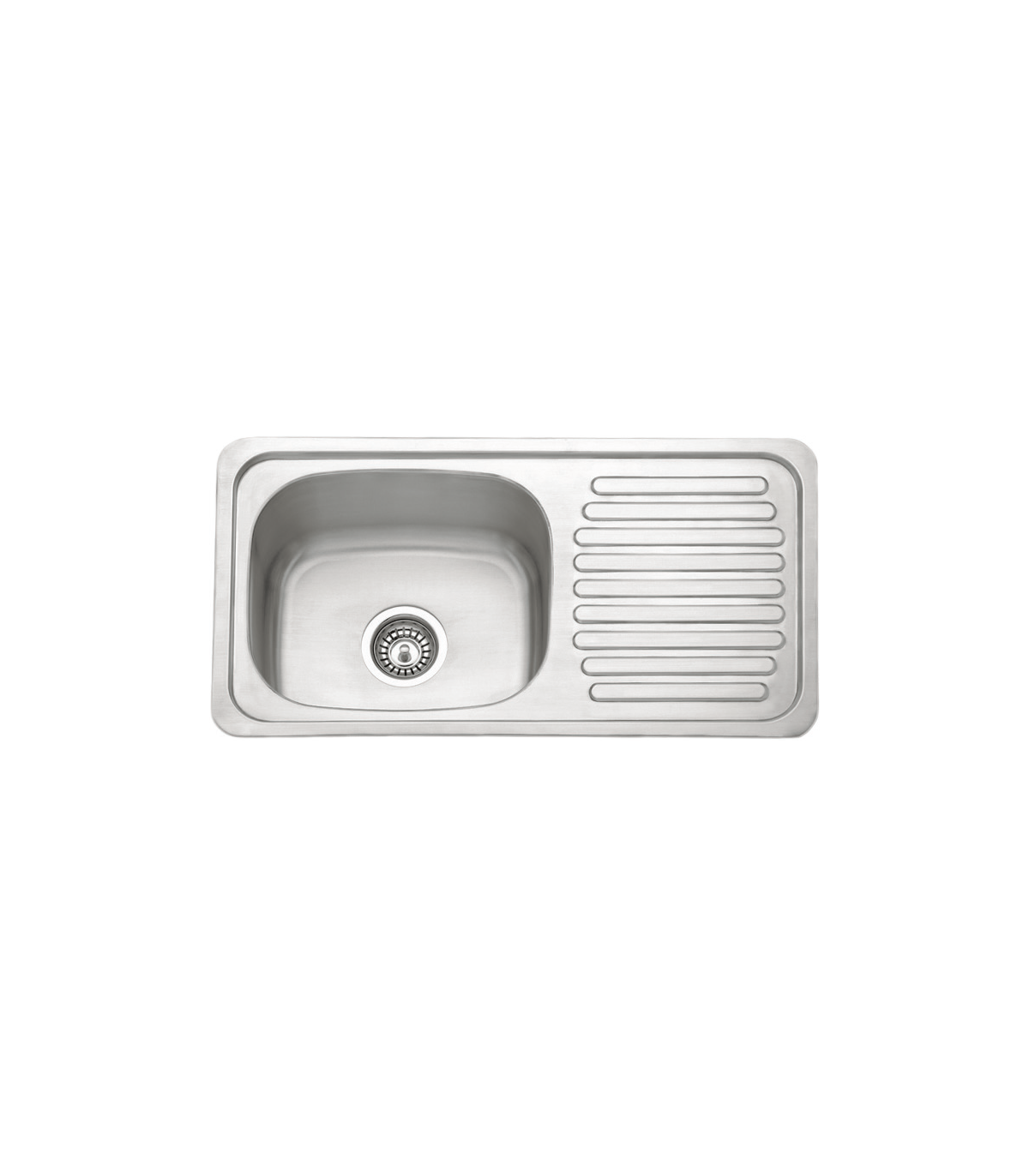 Fregadero con escurridor a la izquierda para cocina compacta