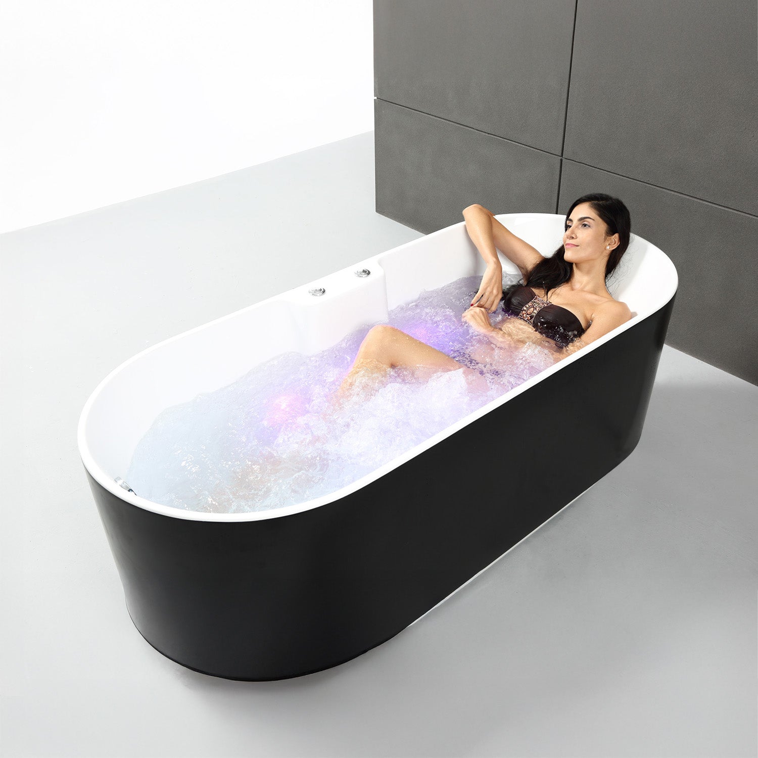 Bañera hidromasaje ukio bulle 175 x75 x65 cm, spalina