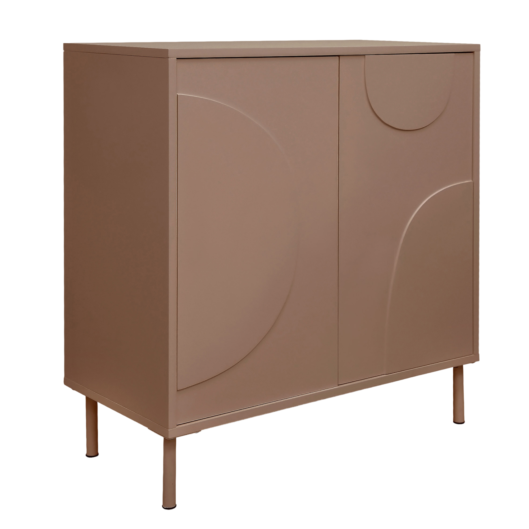 Aparador holea con 2 puertas mdf 75x70x34 cm - mocha mousse [en.casa]