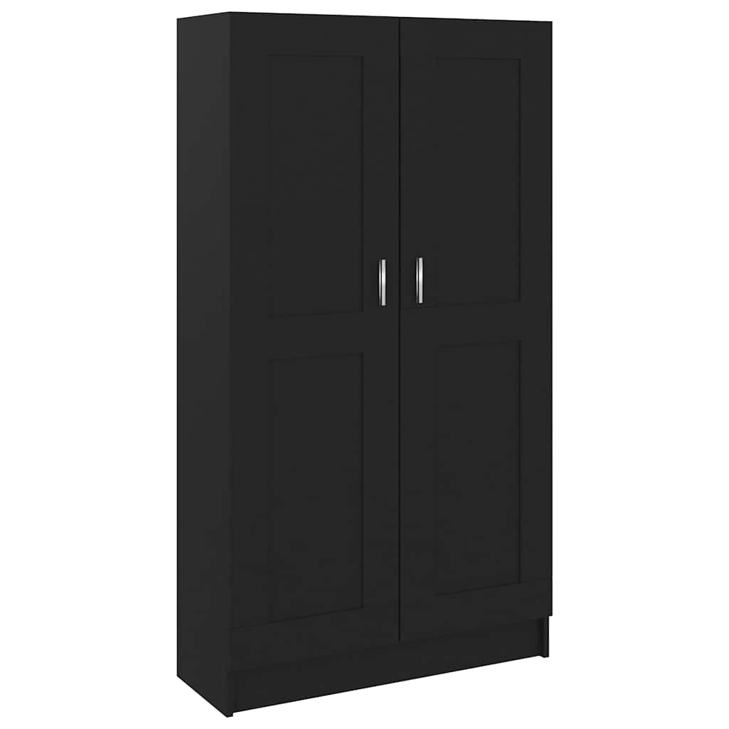 vidaXL armario de libros madera contrachapada negro 82,5x30,5x150 cm