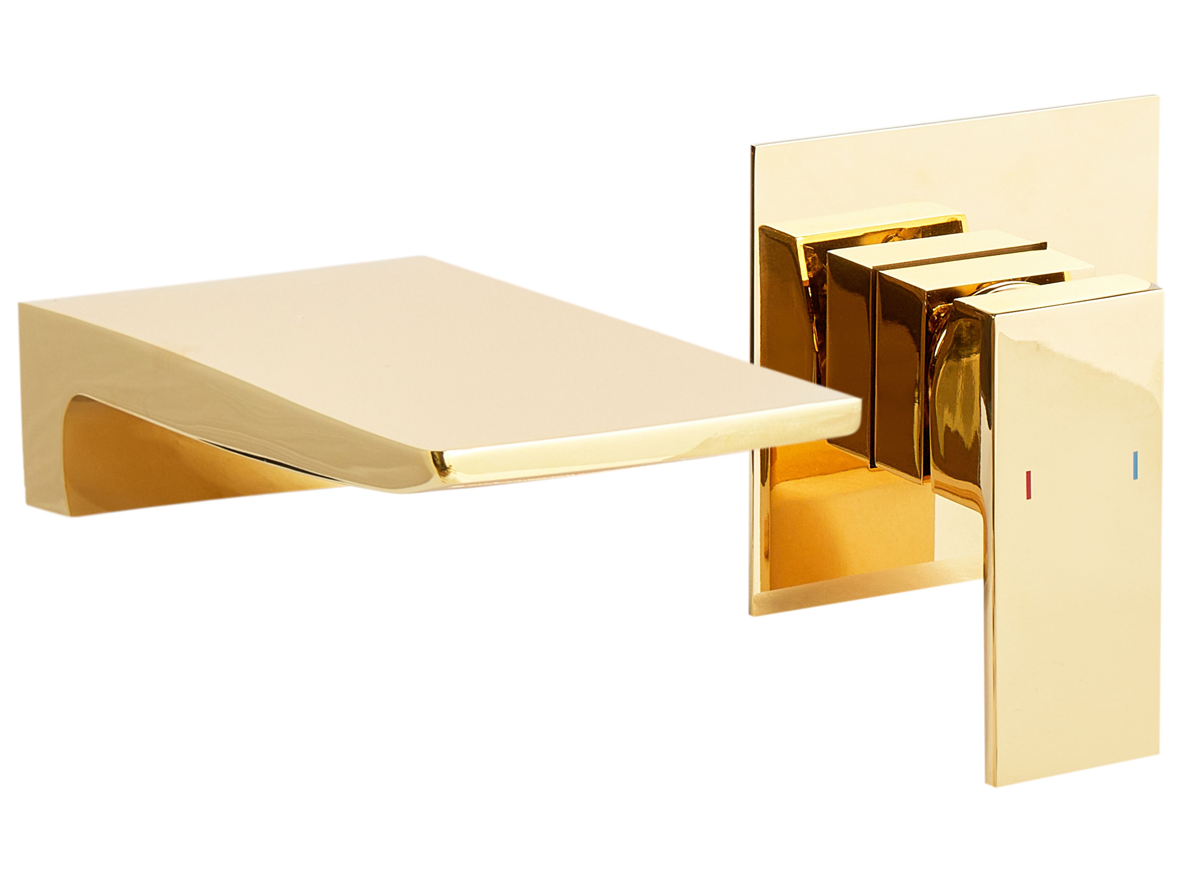 Grifo mezclador empotrado de lavabo karuay latón dorado