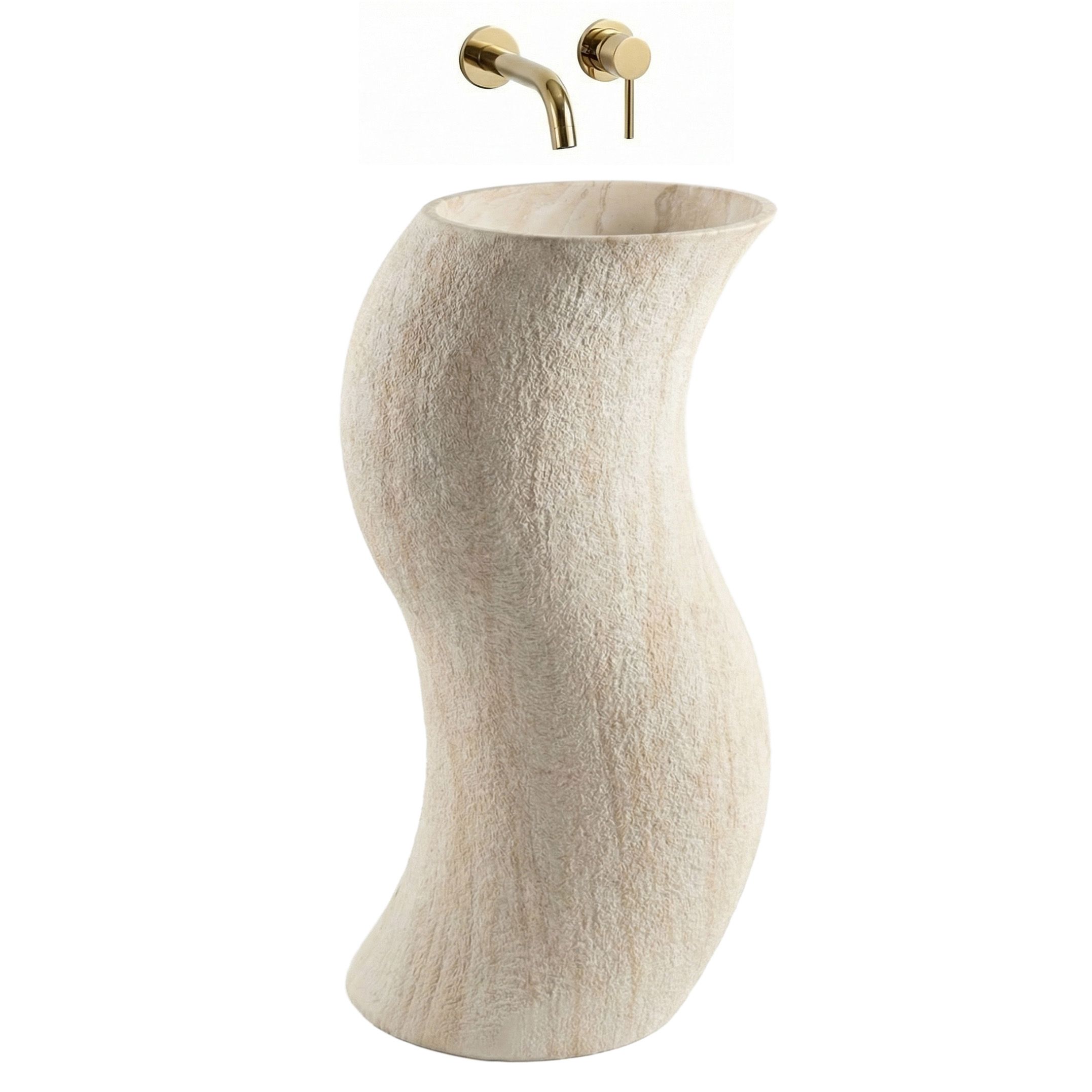 Rea lavabo de pie melody beige, stone imitation, 49x39x84 cm