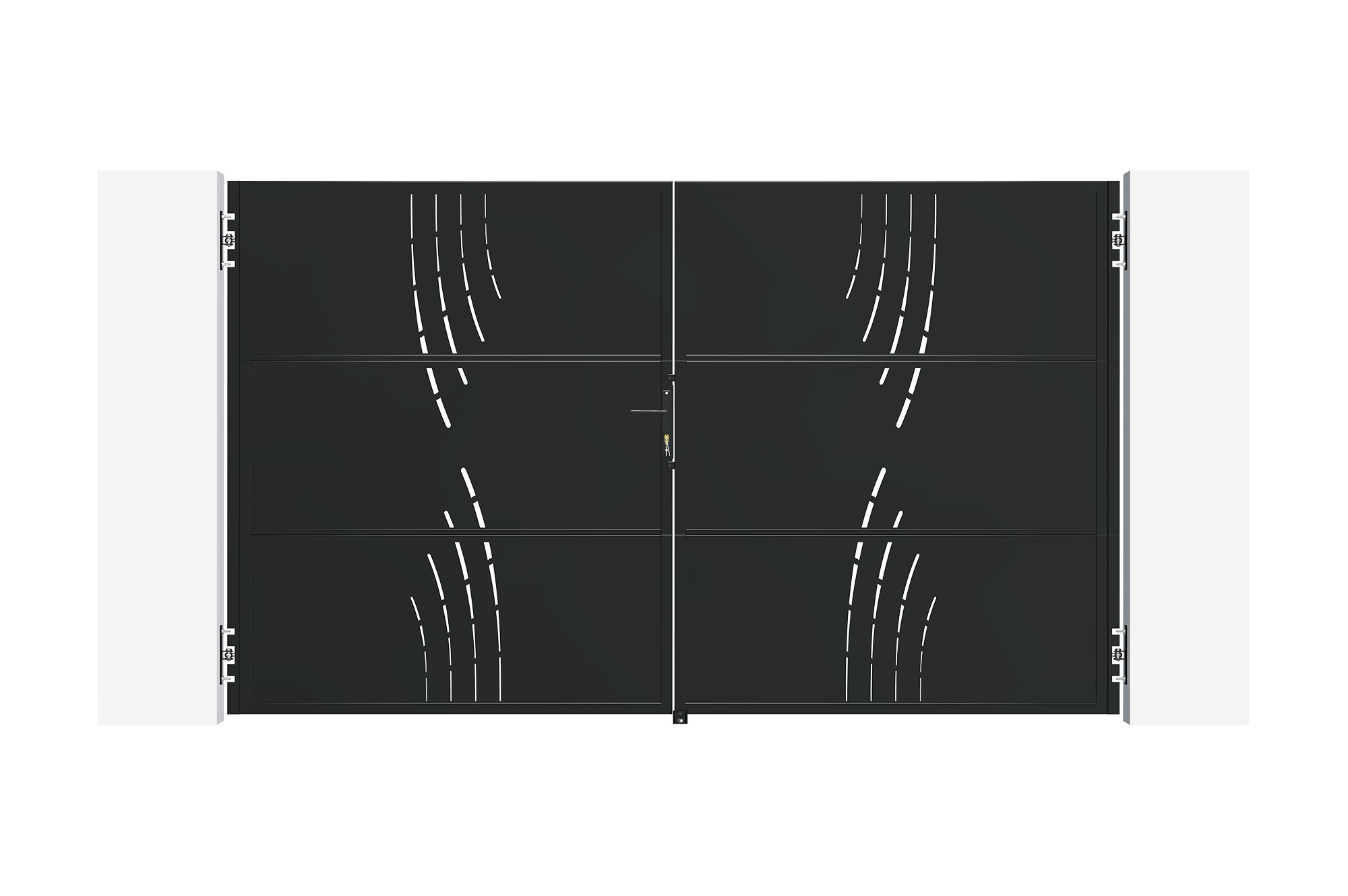 Puerta acero nali arlberg 3,5m alt.140cm + 2 postes carmo
