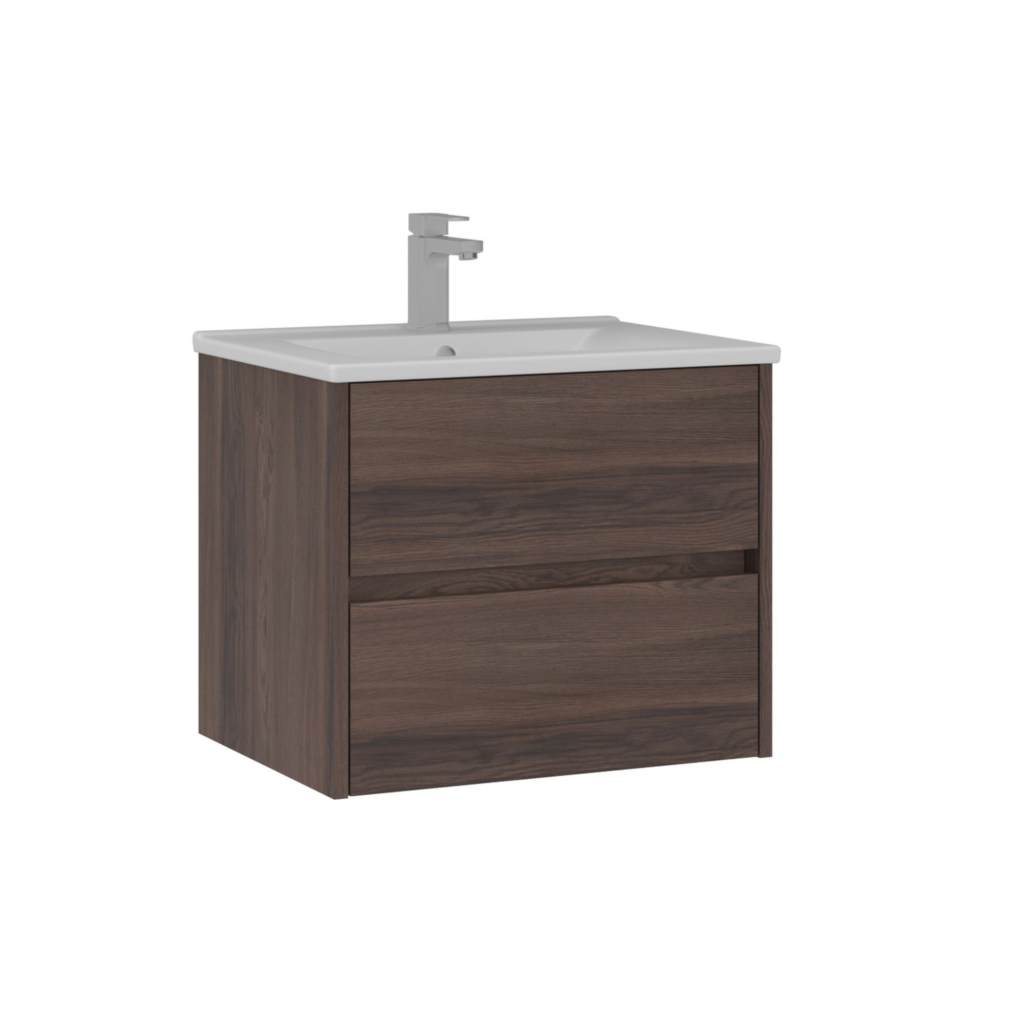Mueble para lavabo <<side 65 v2>> - 65 x 45 x 52 cm - nogal oscuro