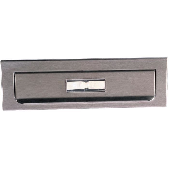 Entrada para buzón de acero inoxidable cepillado dimensiones 265x67x8mm - d