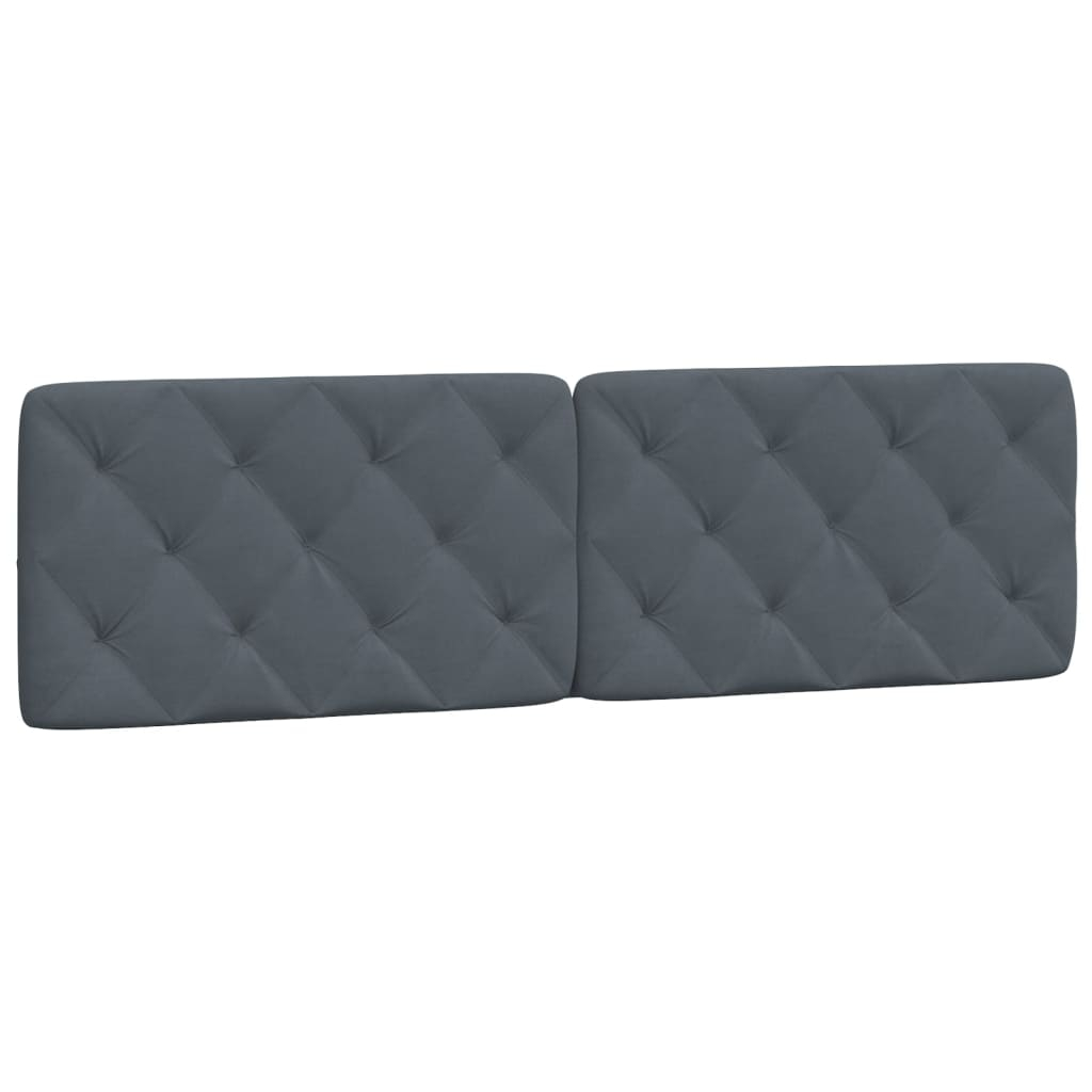vidaXL cabecero de cama acolchado terciopelo gris oscuro 180 cm