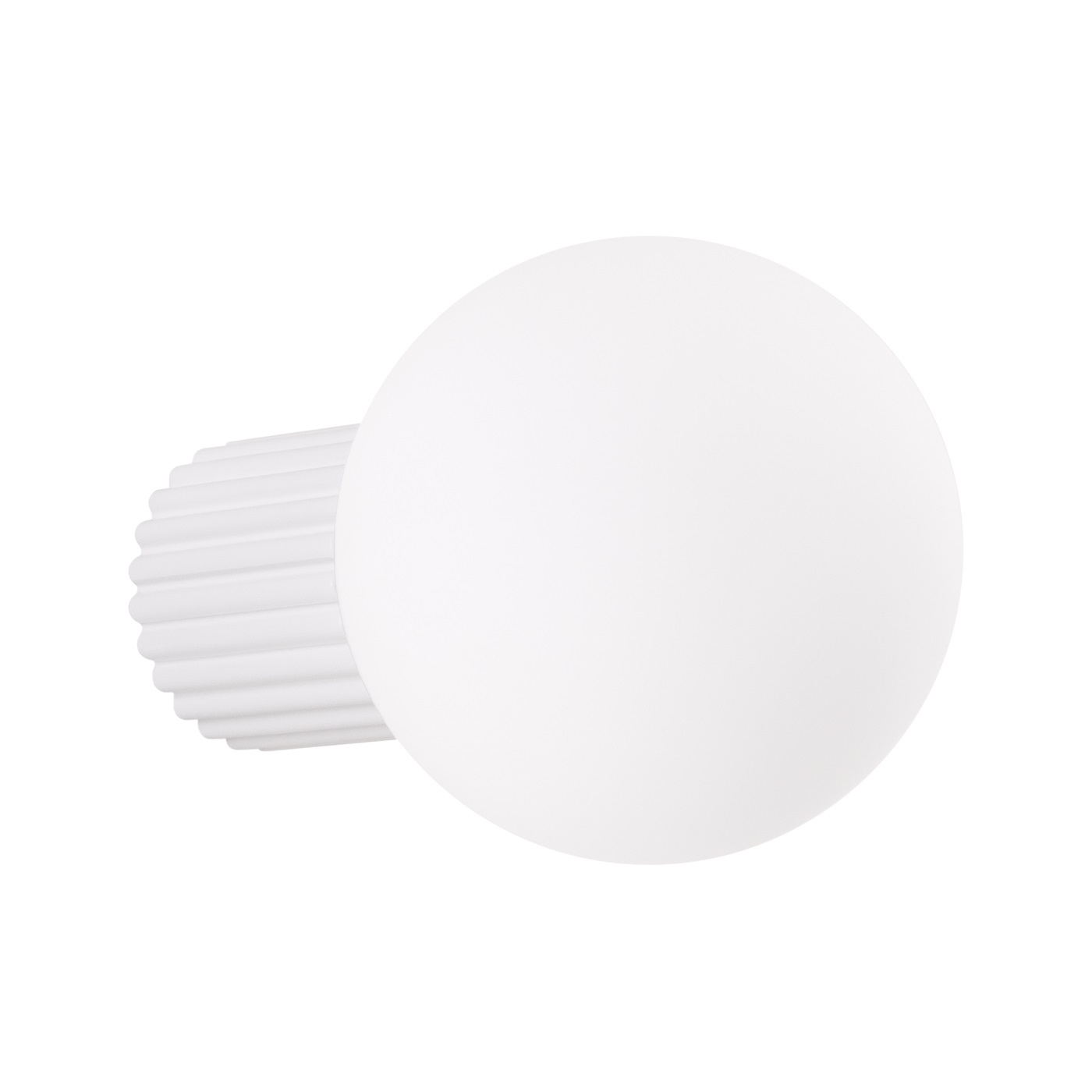 Lámpara de pared halo 1 blanco aluminio/vidrio 12x12x17cm