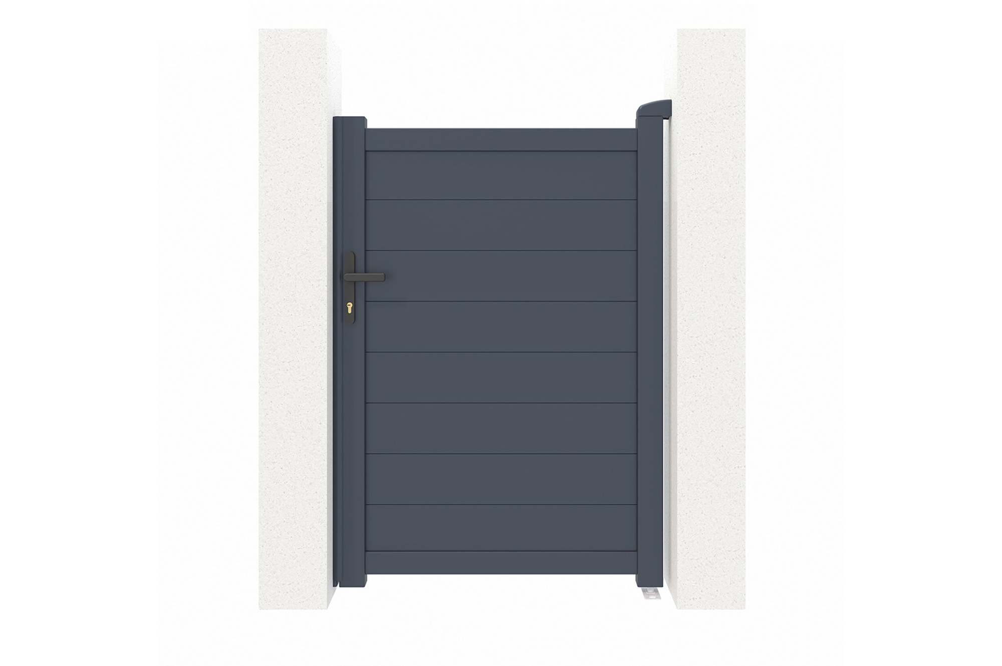 Puerta de jardin alumino"eiger" gris - 1m x 140cm