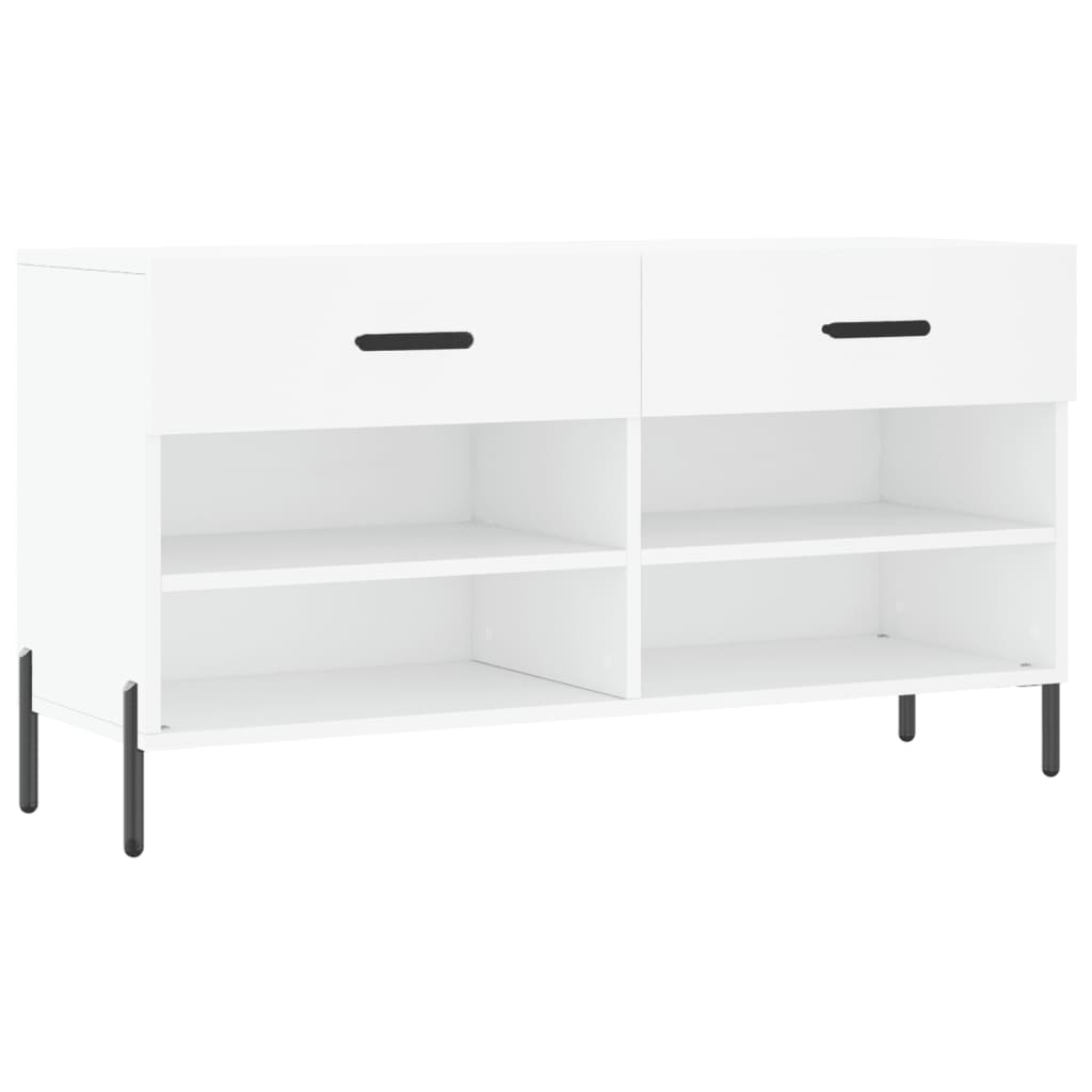vidaXL zapatero madera de ingeniería blanco 102x35x55 cm