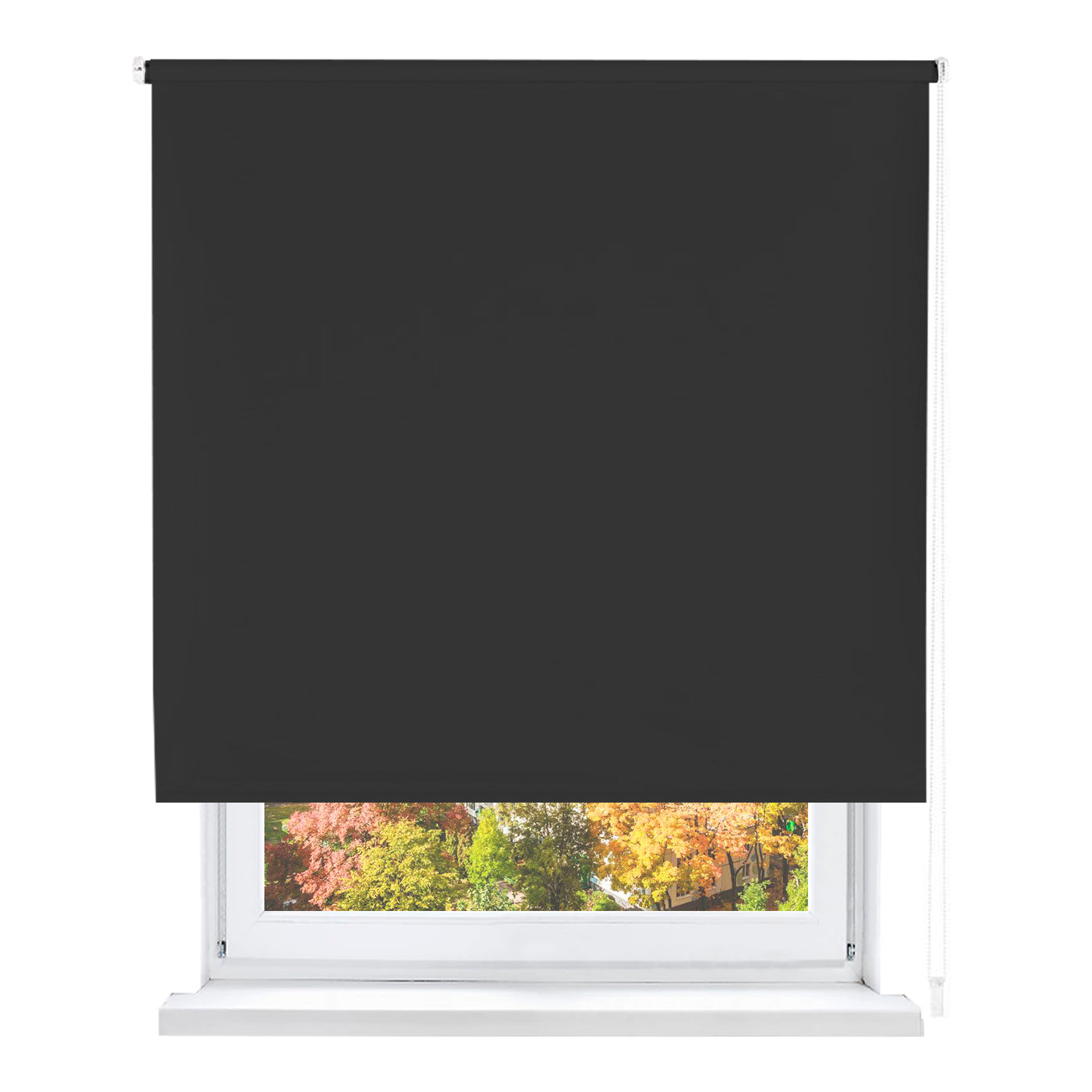 Home mercury- estor enrollable opaco, blackout (negro, 135x180cm)