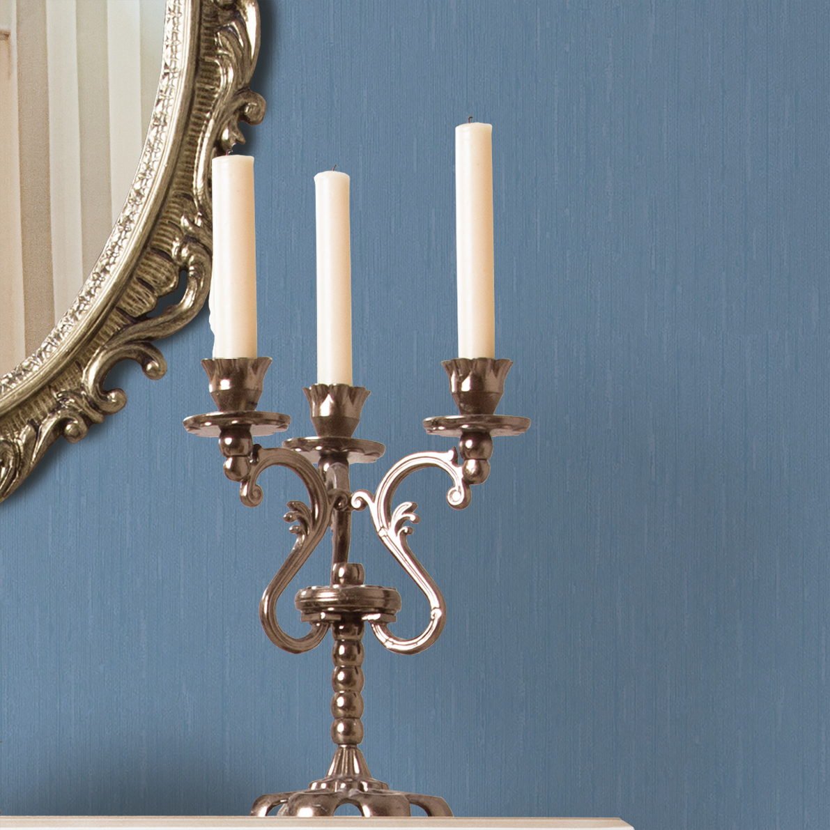 Papel pintado tnt textura seda lisa silk azul