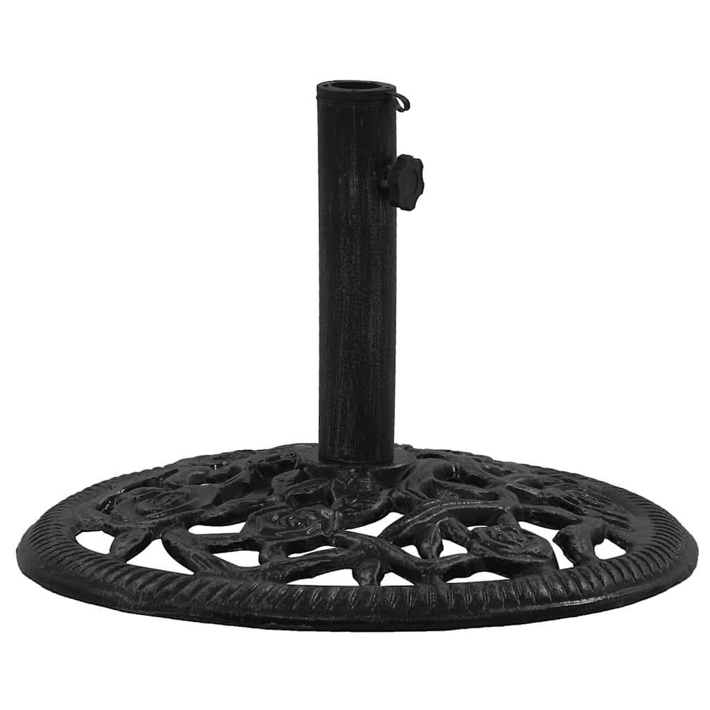vidaXL base de sombrilla de hierro fundido negro 48x48x33 cm