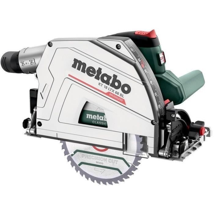 Sierra circular portátil a batería - metabo - kt 18 ltx 66 bl - 18 v - prof