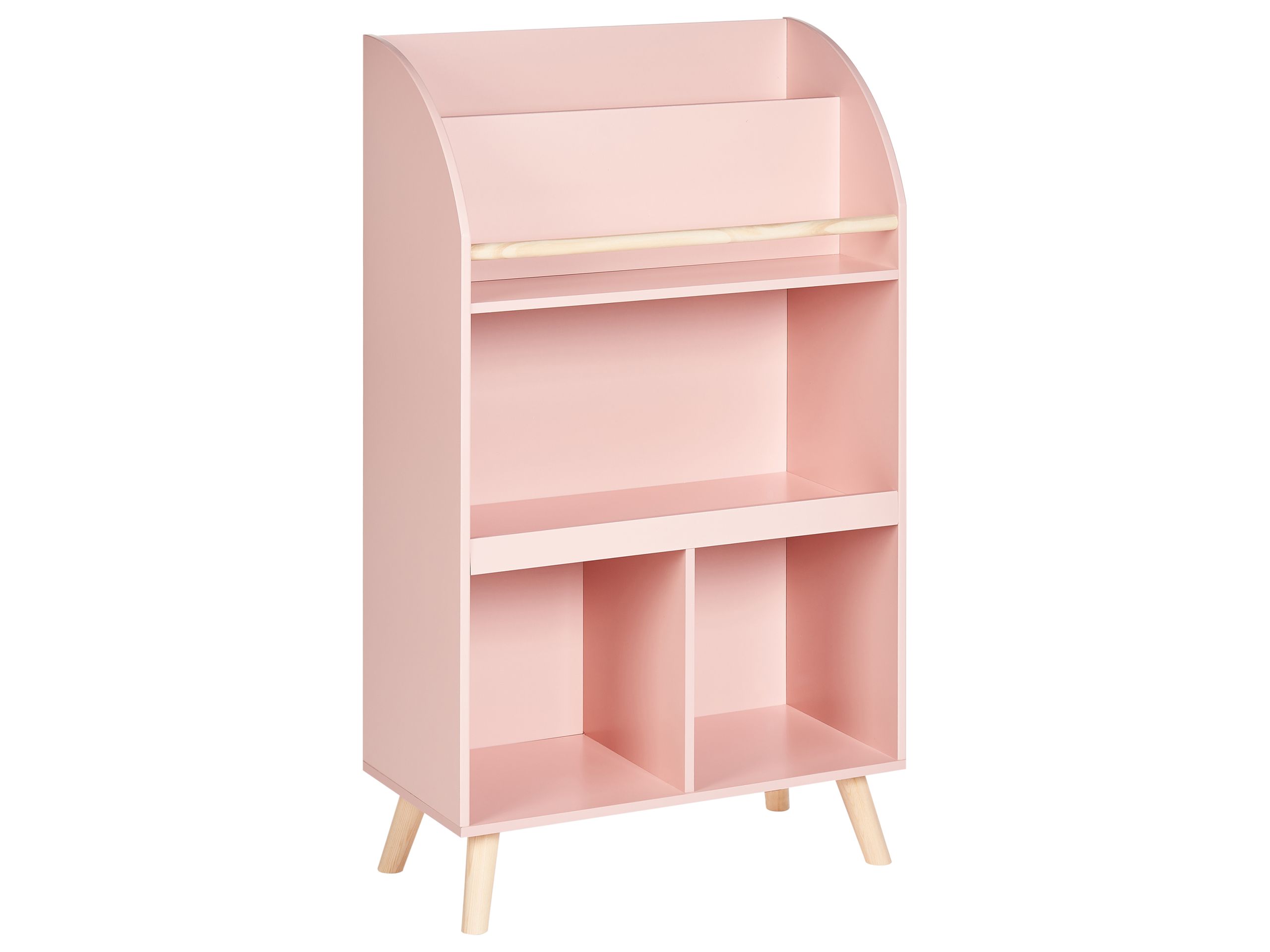 Estantería con 3 baldas liloet 102 cm rosa pastel