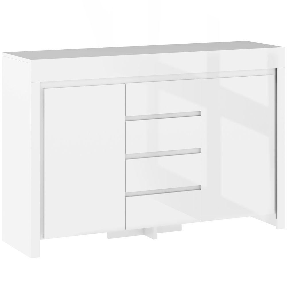 Aparador de salón 120x34x80 cm mdf color blanco Homcom