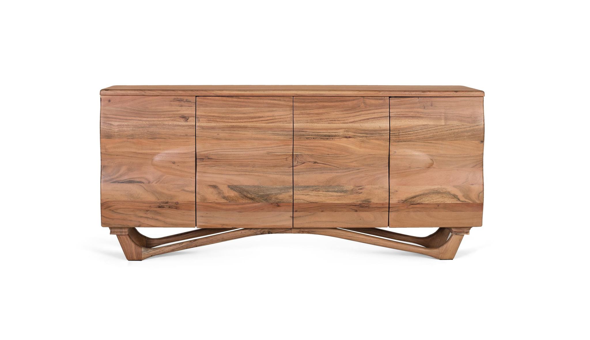 Aparador ellora de madera de acacia en color natural 170 cm
