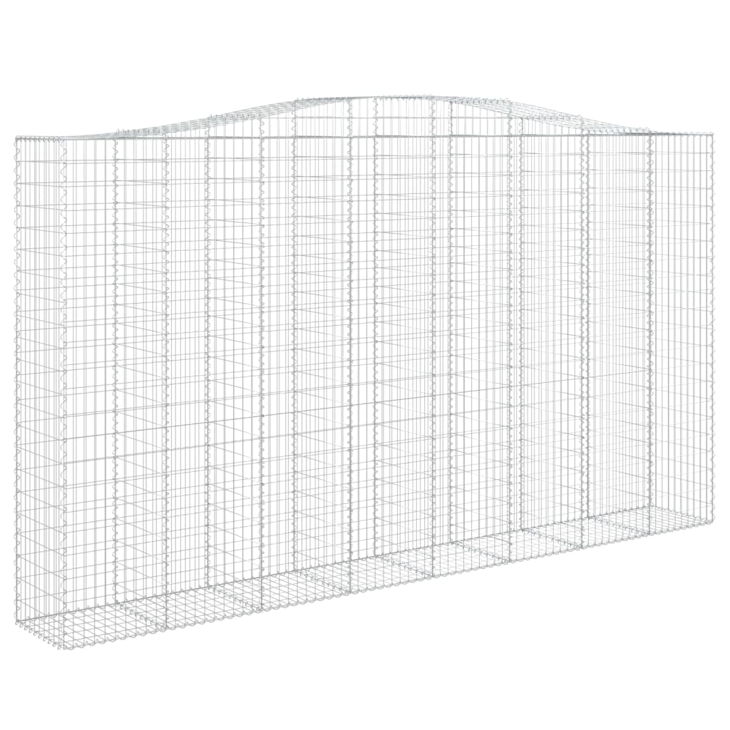 vidaXL cestas de gaviones 5 uds forma de arco hierro 400x50x220/240 cm