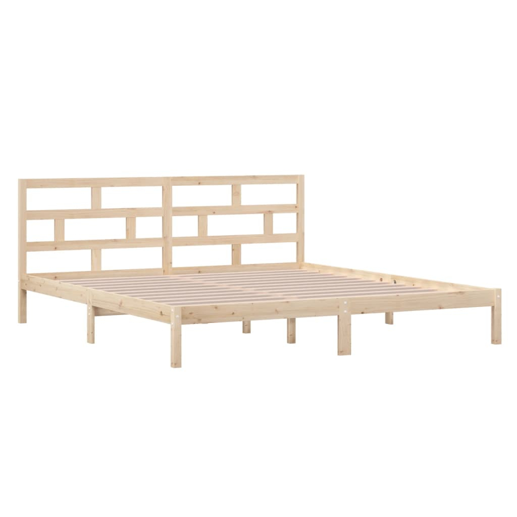 vidaXL estructura de cama madera maciza de pino 140x190 cm