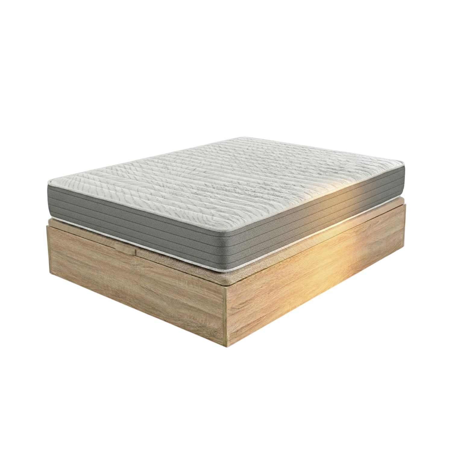Colchón 90x190+canapé natural royal sleep pocket low montaje incluido