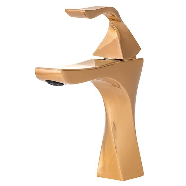 Grifo lavabo monomando, dorado