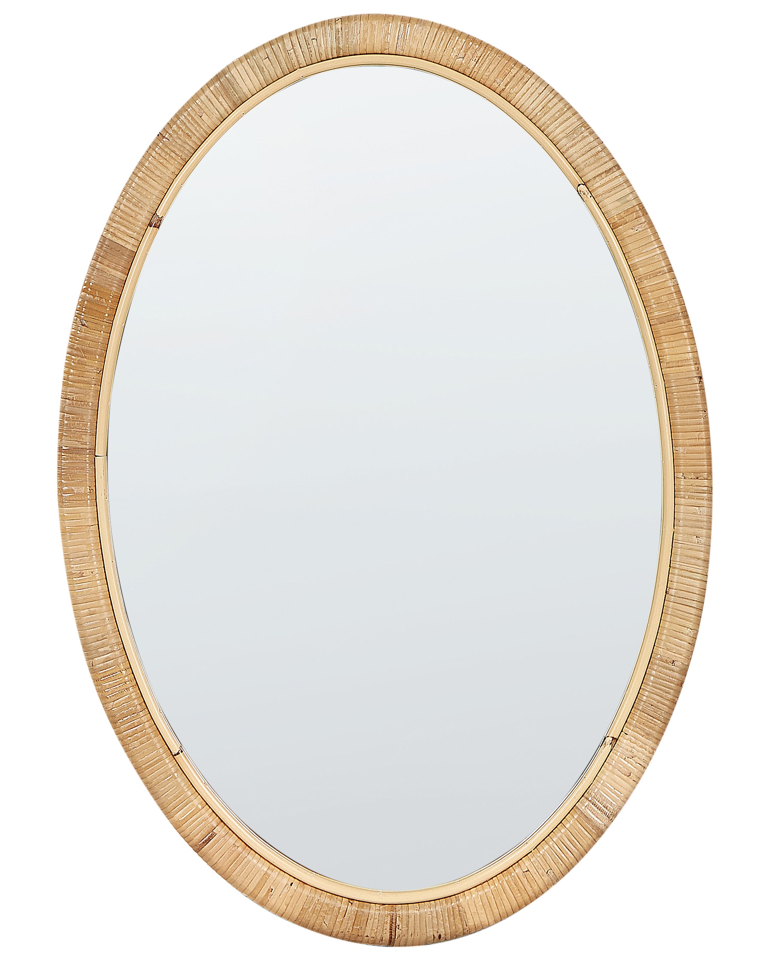 Espejo de pared foissy 50 cm 70 cm ratán natural