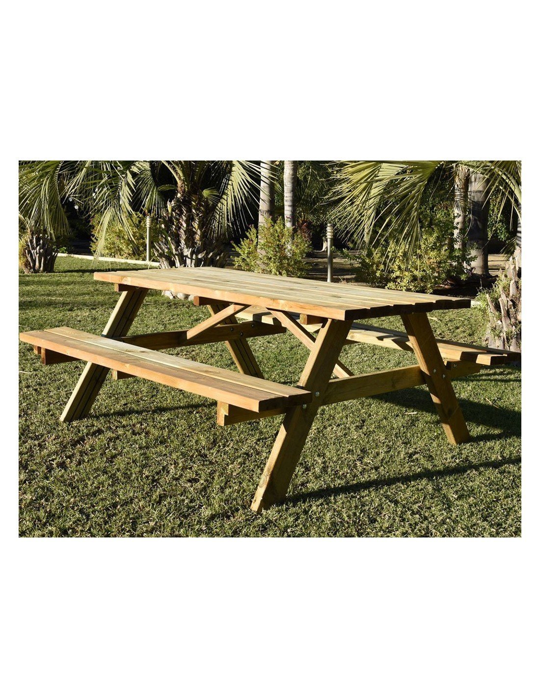 Mesa picnic clásica 177x152x71 cm
