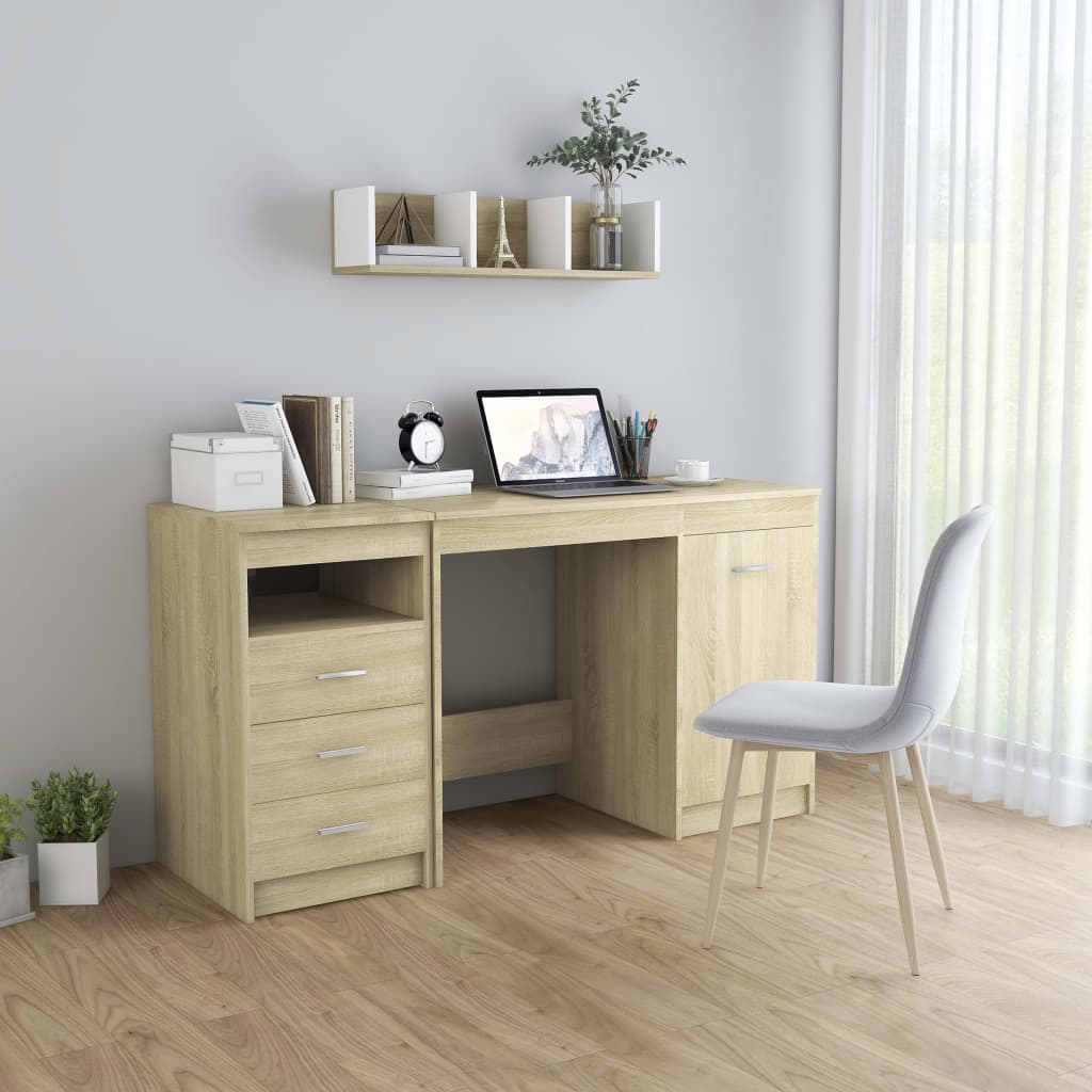 Escritorio de madera de ingeniería roble sonoma 140x50x76 cm