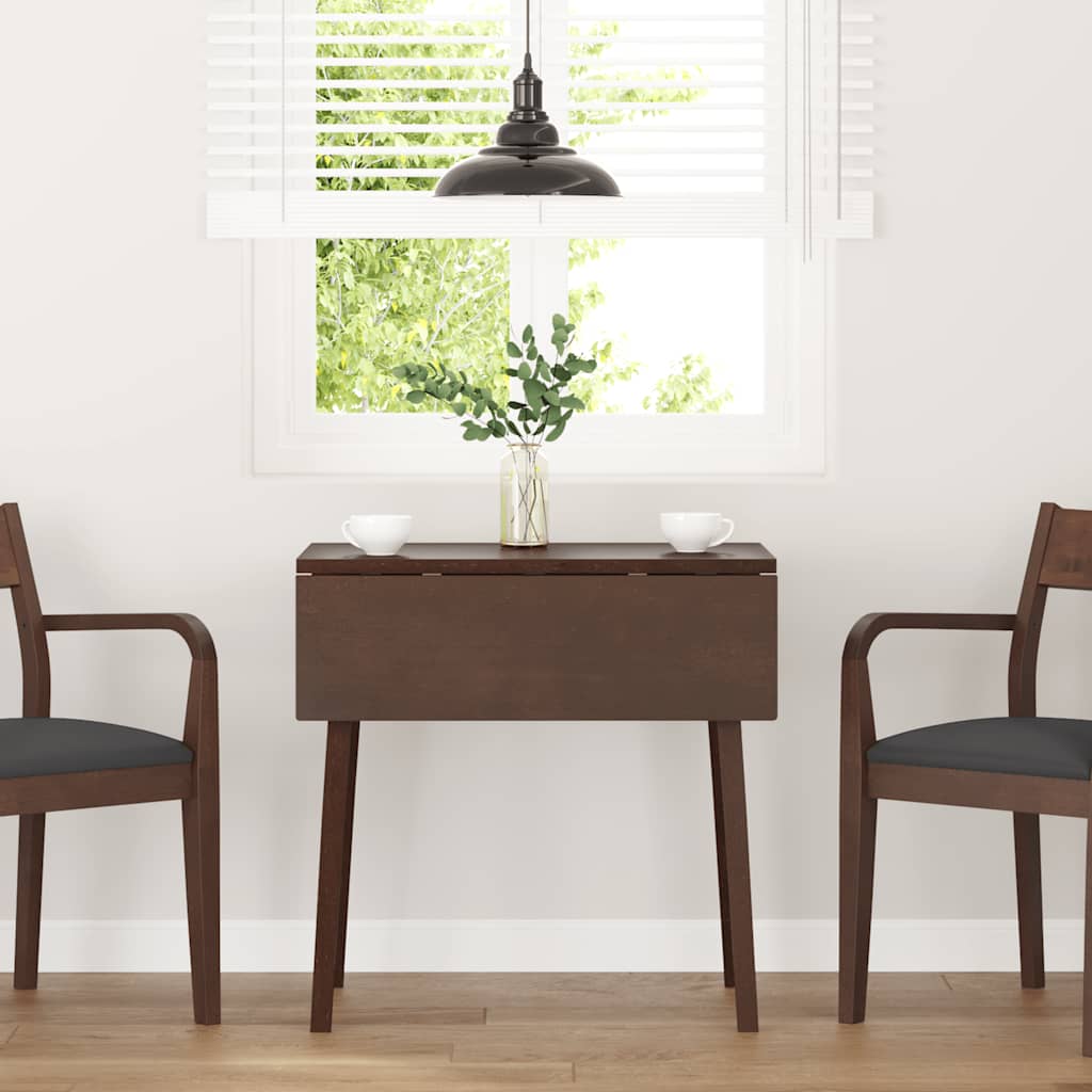 Mesa de comedor de madera maciza de caucho marrón oif491845