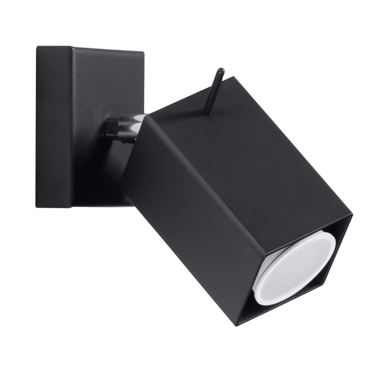 Lámpara de pared merida 1 negro acero 8x8x16cm