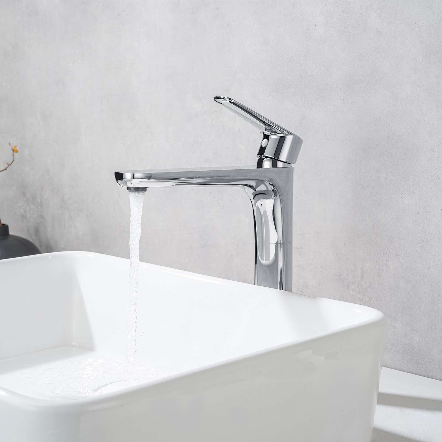 Grifo monomando lavabo alto sky bath cromo serie nature