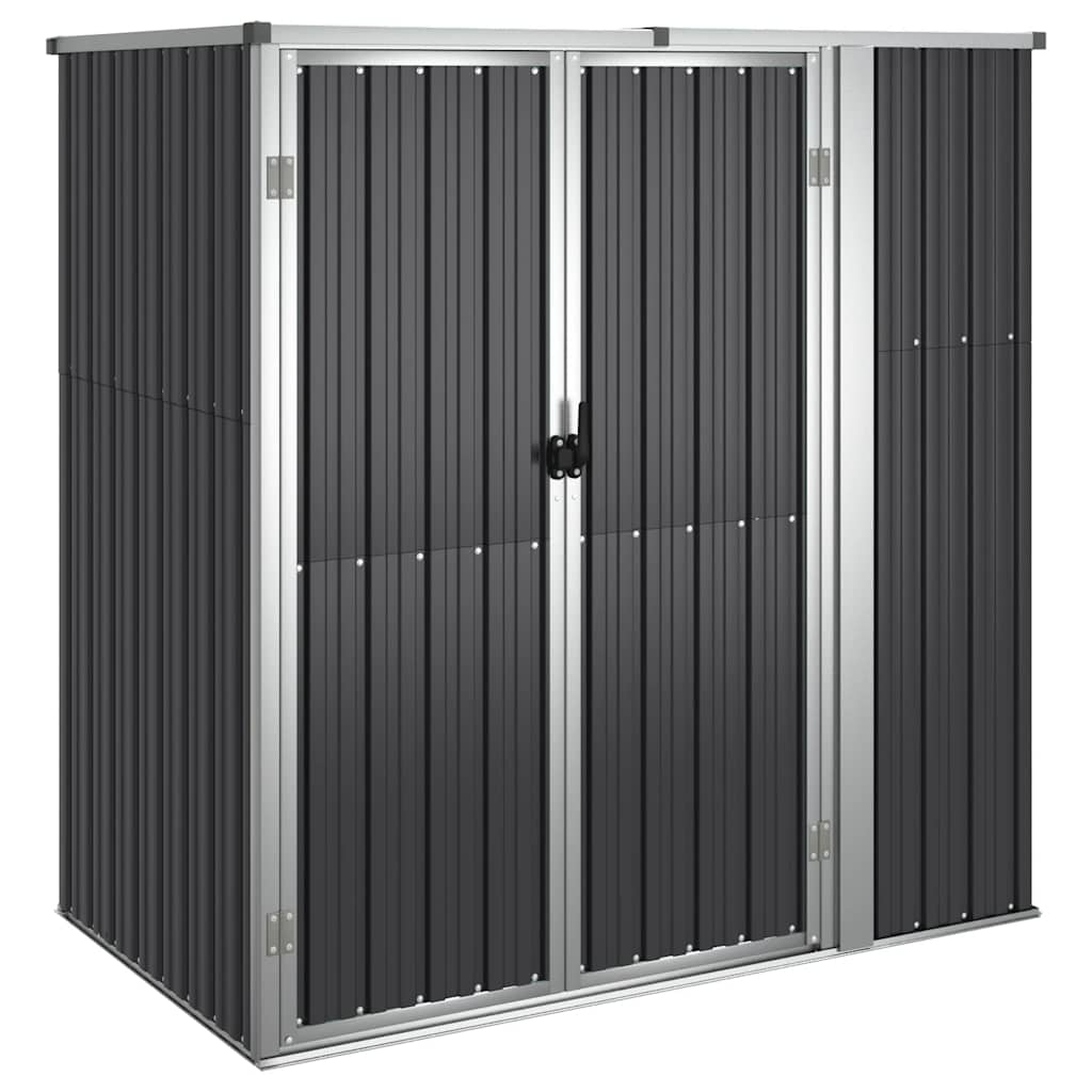 vidaXL cobertizo de herramientas jardín acero galvanizado 161x89x161cm