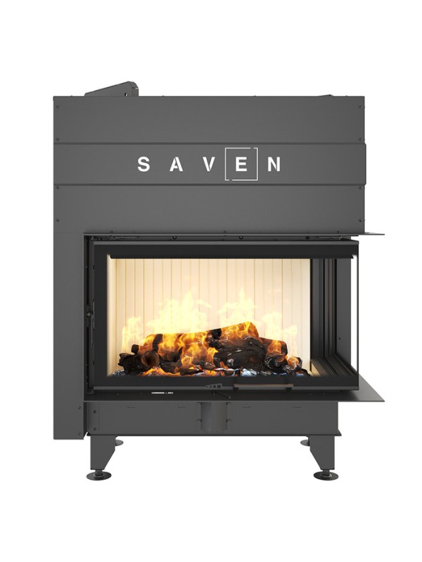 Chimenea de esquina insertar apertura derecha energy up 85x50x47-17,0 kw