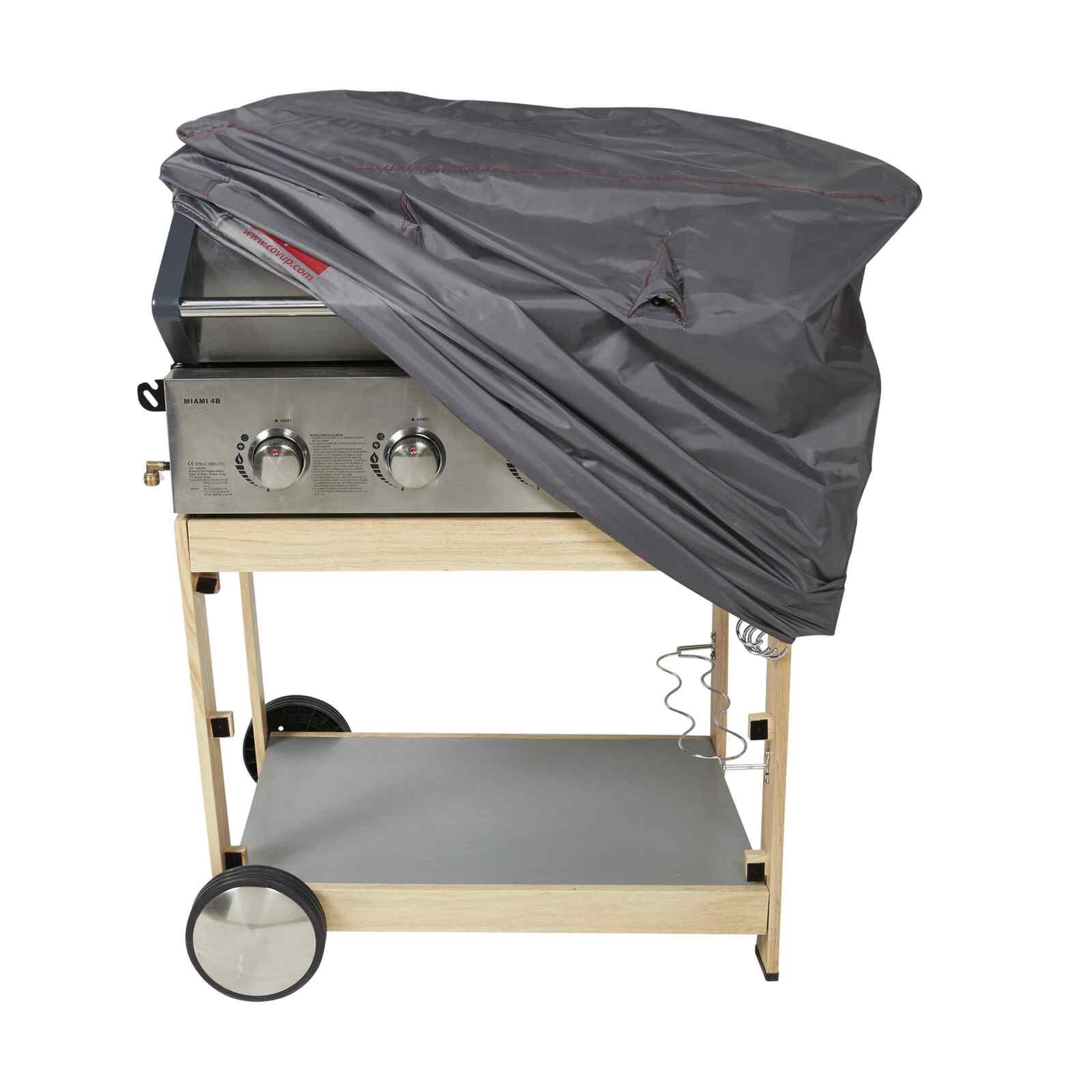 Oviala - funda para barbacoa rectangular 102 x 46 x 92 cm gris