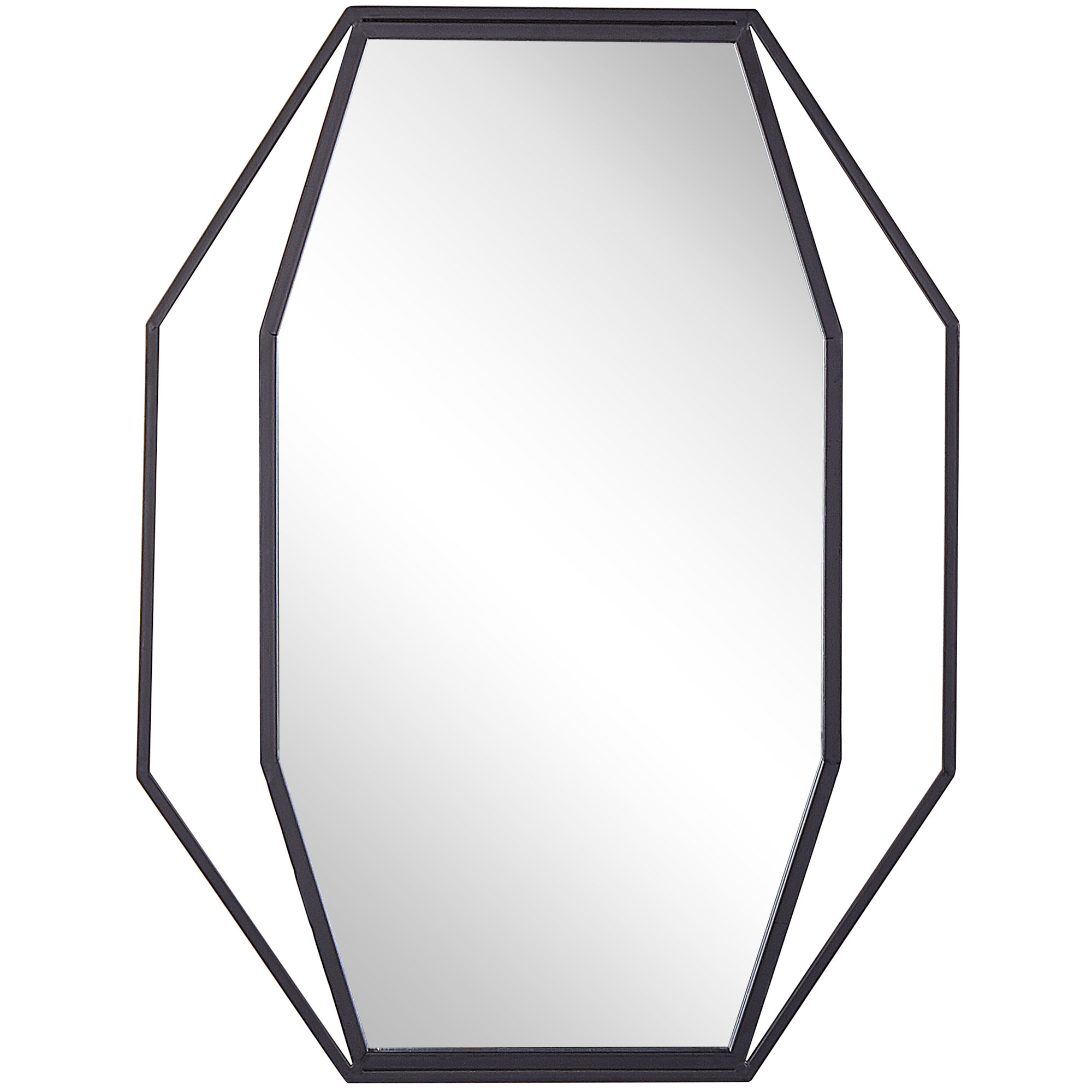 Espejo de pared nire 60 cm 80 cm metal gris grafito