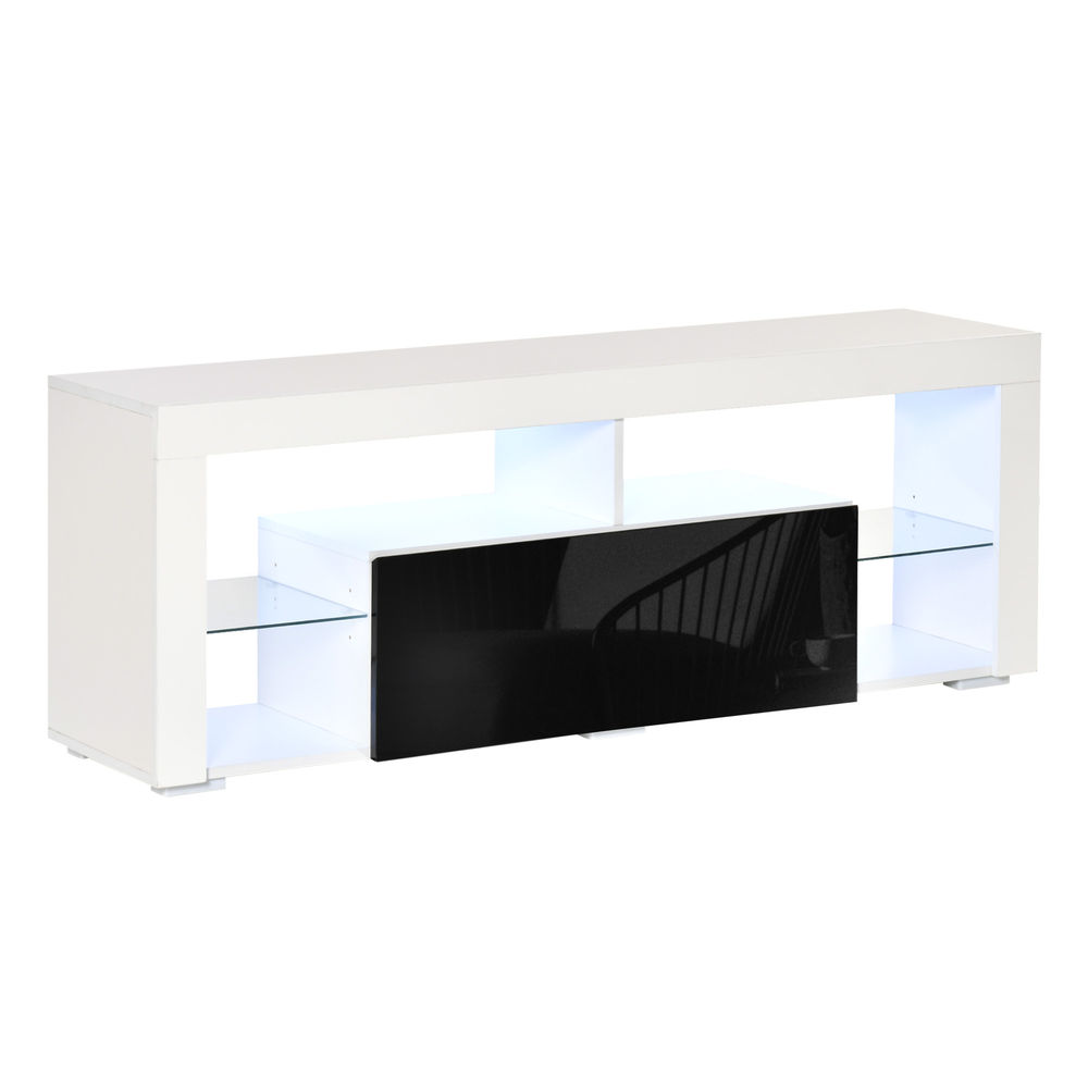 Mueble de tv 140x35x52 cm bicolor Homcom, hogar - muebles de salón