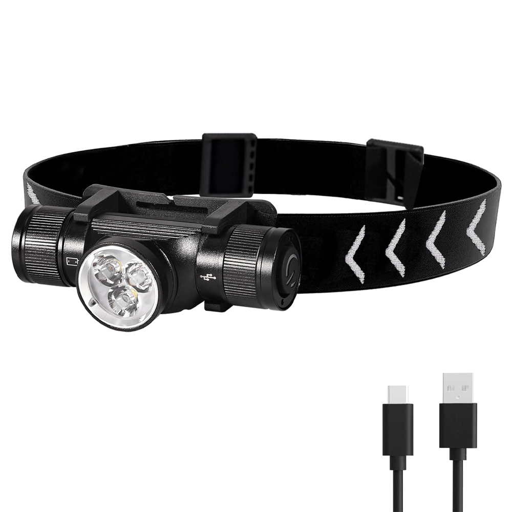 Linterna LED 1500 lm IP66 5 modos ciclismo camping bricolaje