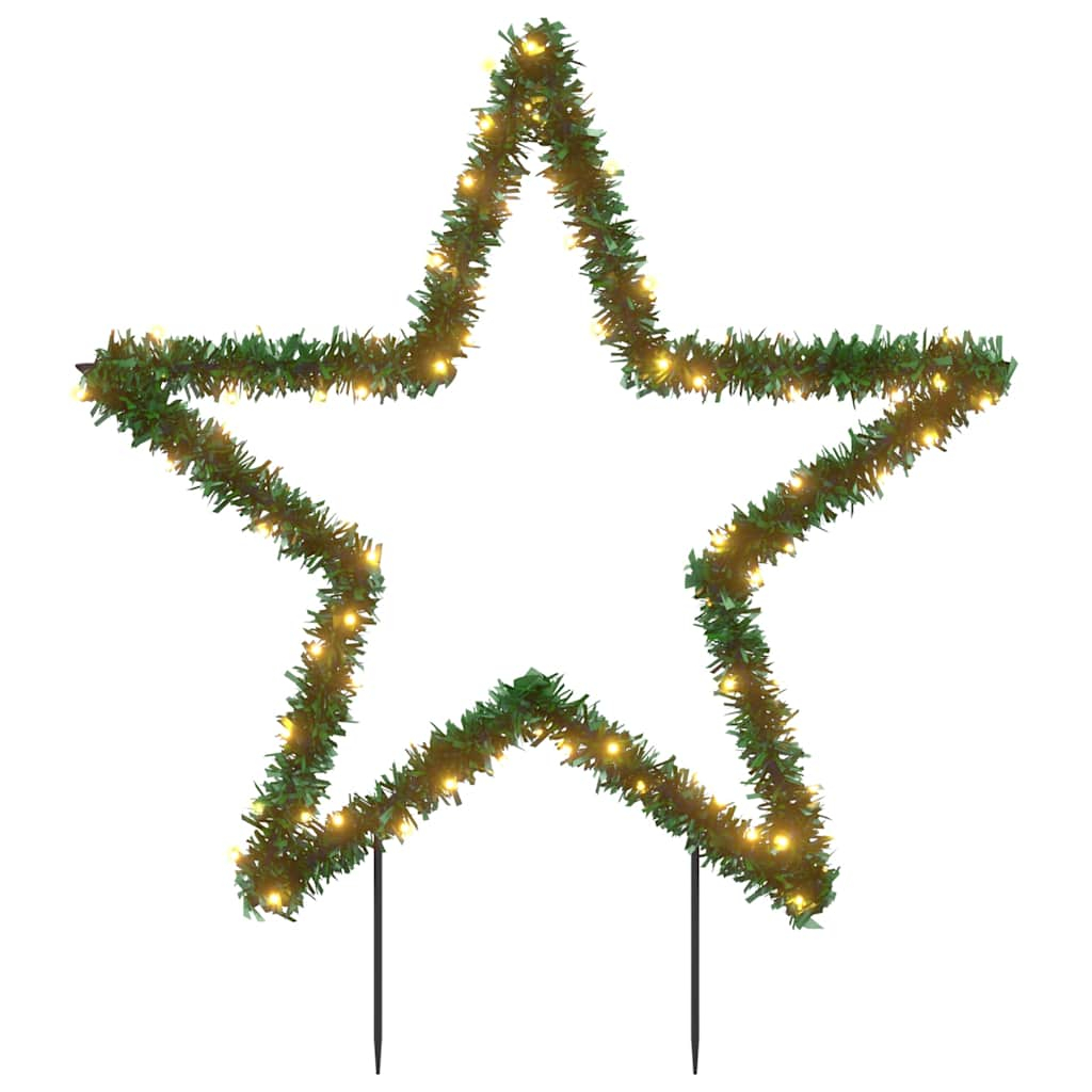 vidaXL estrella de luz decorativa navidad con estacas 80 LED 60 cm