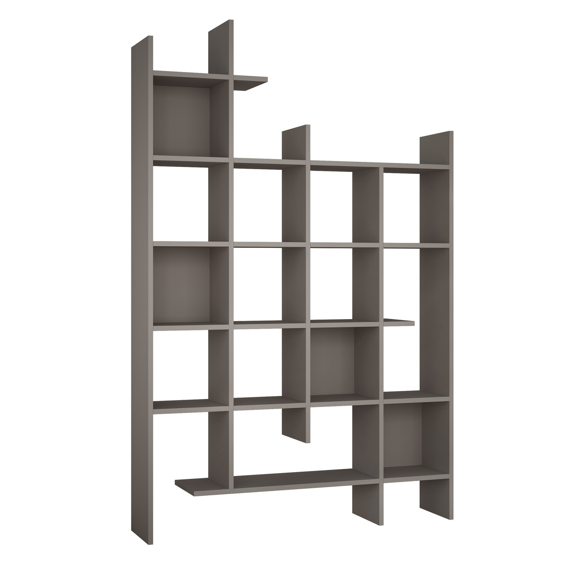 Estantería de madera <<manco>> - 122 x 25 x 188 cm - moka claro