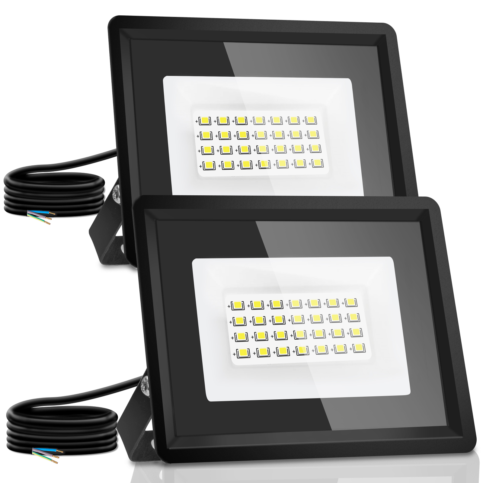 Aigostar foco LED exterior 20w 1650 lúmen ip65,4000 k,parque 2 piezas