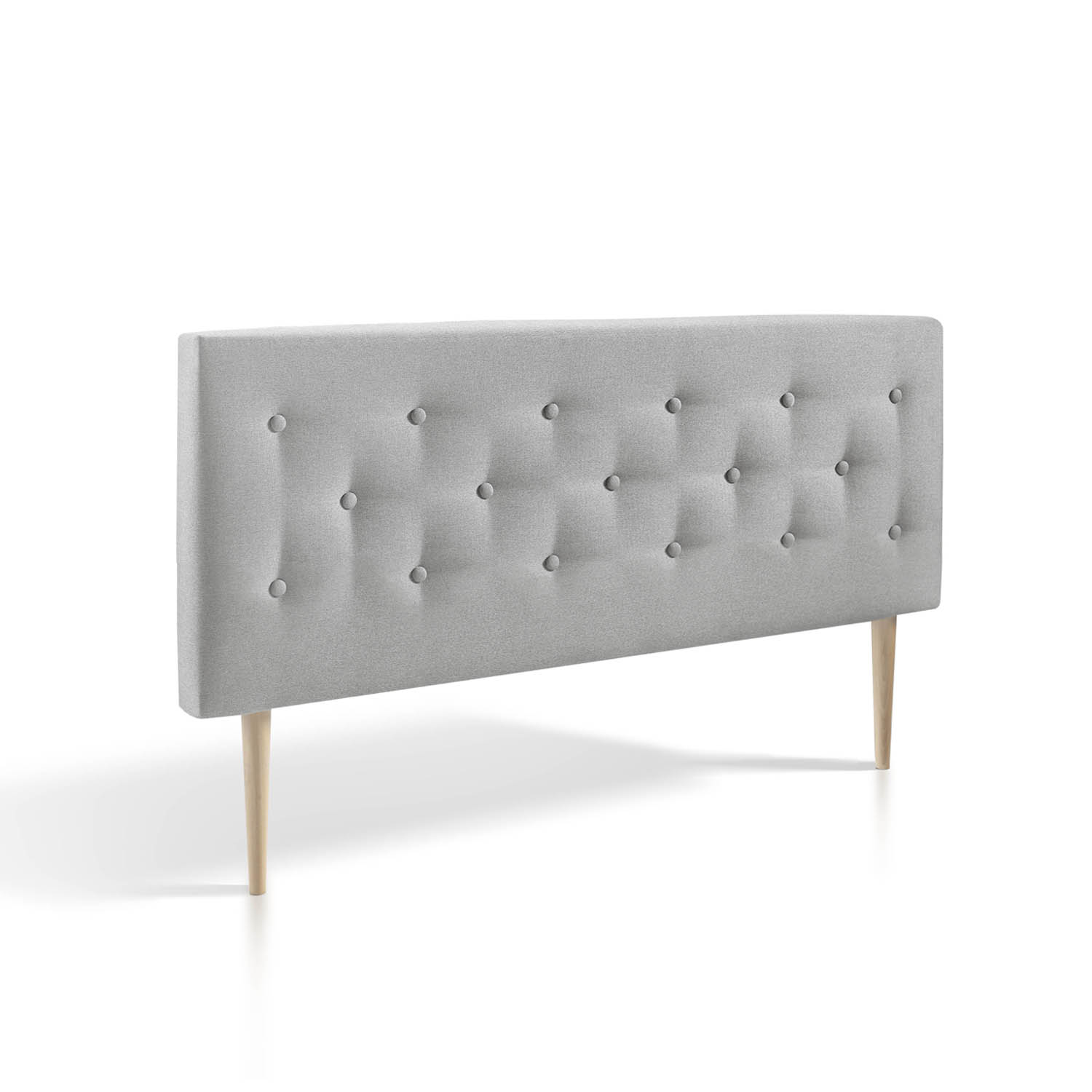 Cabecero tapizado oslo 150x100 cm, tela gris, 8 cm de profundidad