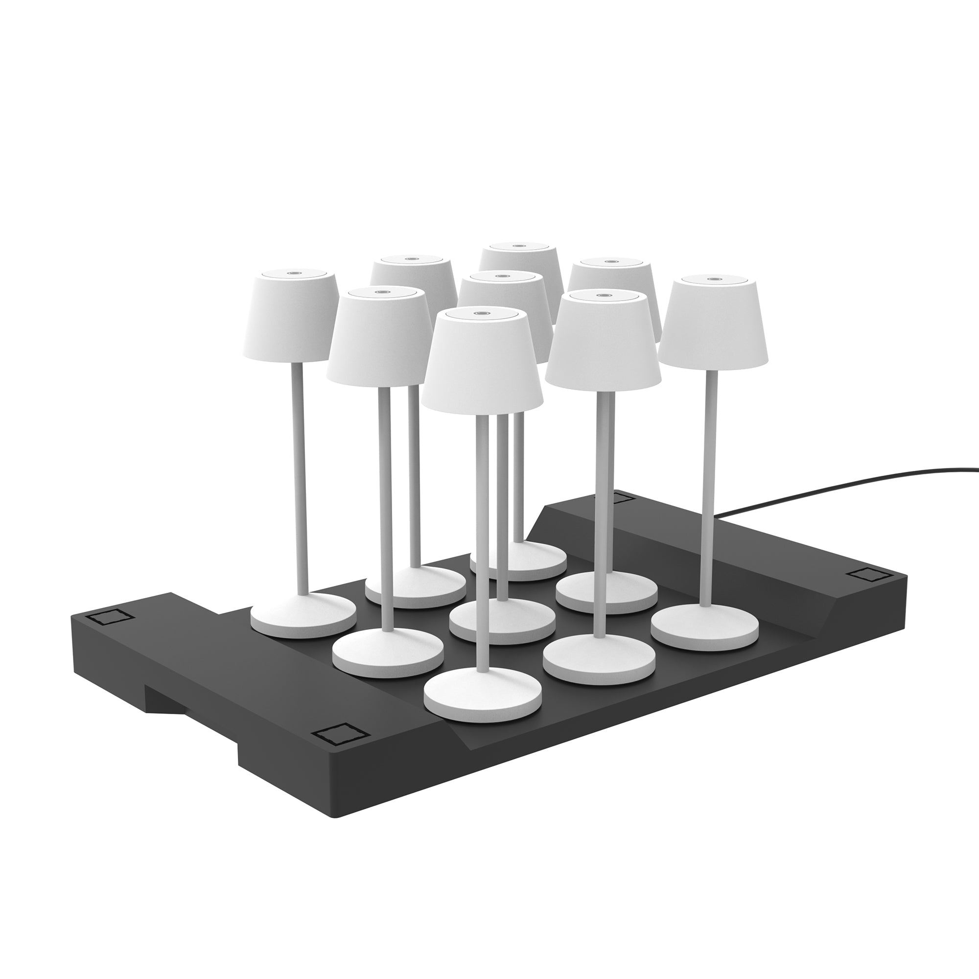 Juego de 9 lámparas de mesa con base h25cm emily