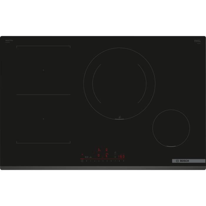 Inducción de mesa de gran ancho Bosch - 4 zonas - l80 x p52 cm - pvs831hc1e