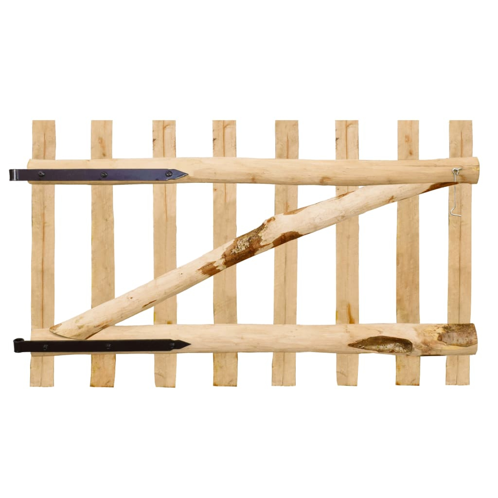 vidaXL puerta para valla madera de avellano 100x60 cm